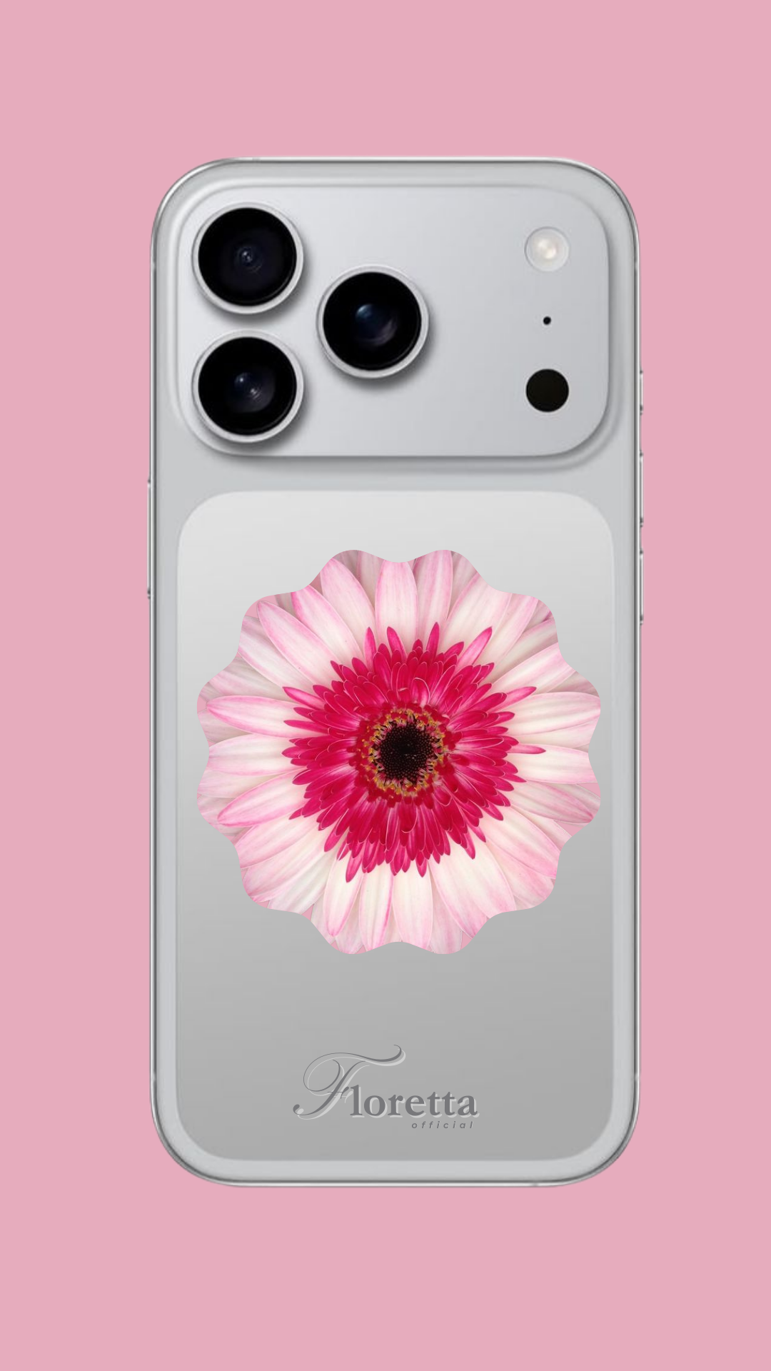 ดอกเยอบีร่าชมพูปลายอ่อน phone grip
