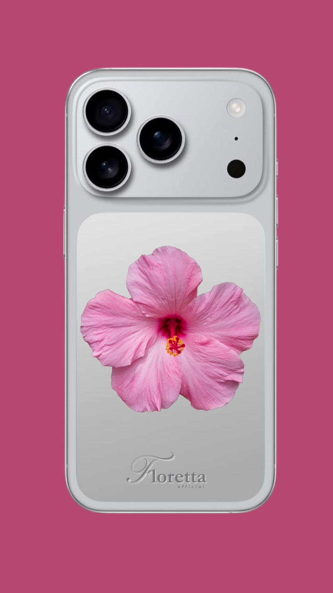 ดอกชบาชมพู phone grip